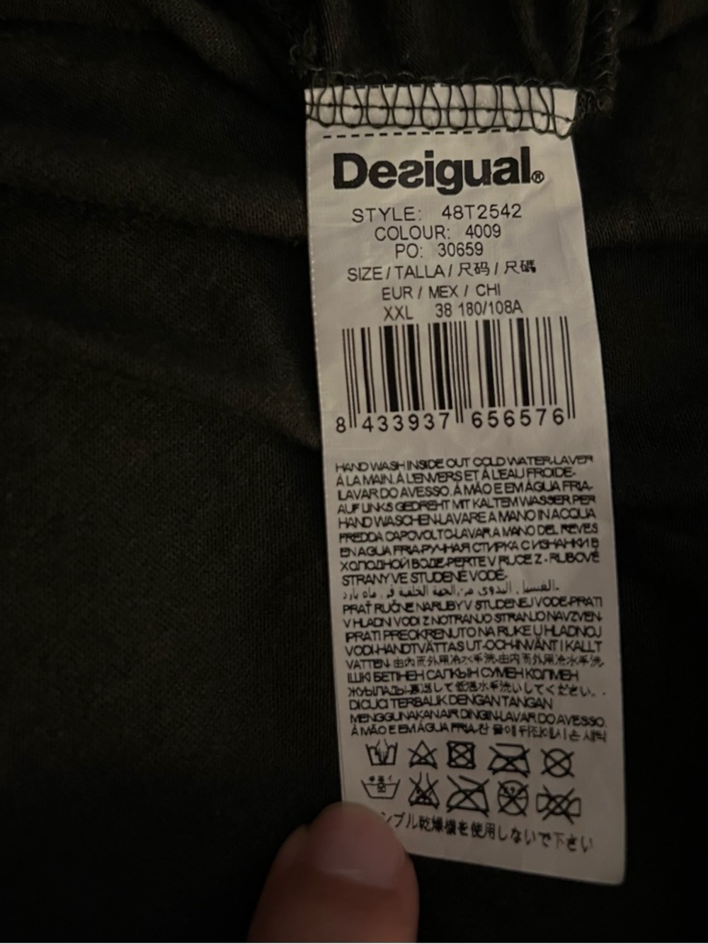 Desigual Brown Long Sleeve Tunic Top With Sequin Details & Sweater Sleeves - Picture 11 of 11